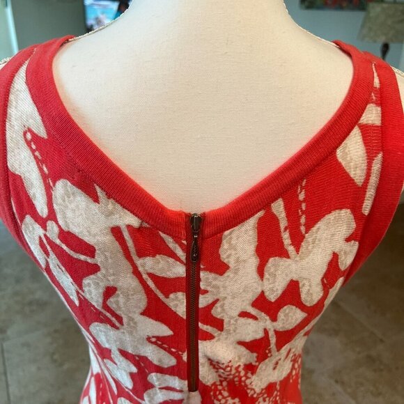 Nic+Zoe Terrace Twirl Floral Sleeveless A-Line Dress Pink, White & Black Size M - Picture 14 of 14